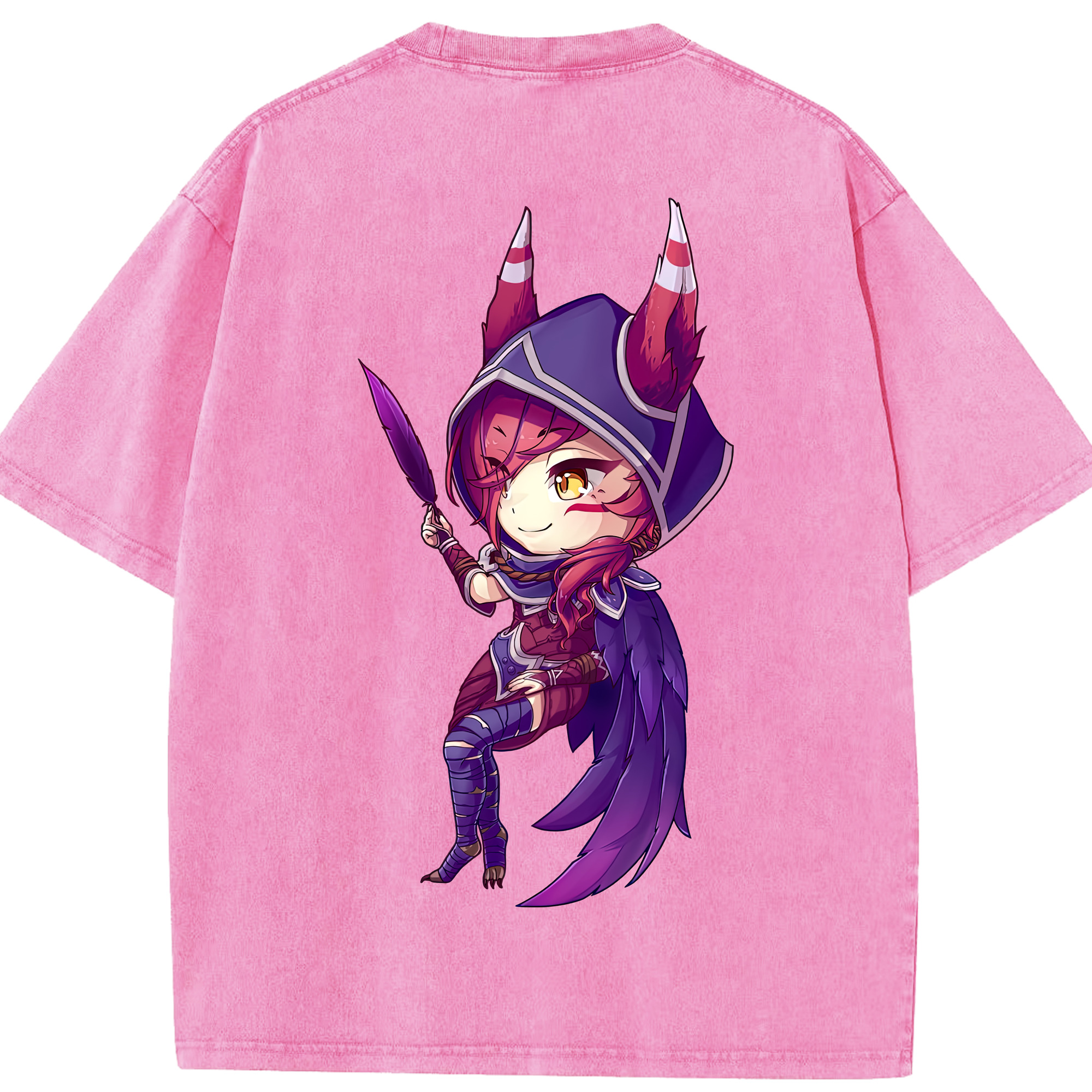 リーグ・オブ・レジェンド League of Legends LOL 綿100% ヴィンテージ風 半袖Tシャツ（背面プリント）